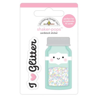 Doodlebug Cute & Crafty Doodle-Pops Sticker - Glitter Jar 